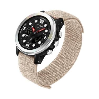 Imagem de Relógio Esportivo Masculino À Prova d'Água Com LED, Tela Dupla, Multif