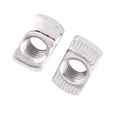 Imagem de Generic Fixador Resistente à Ferrugem da Porca da Cabeça do Martelo do Aço Carbono de 50 Pces para o Entalhe T Perfil de Alumínio (Padrão europeu tipo 40-M8*19,5 * 10)