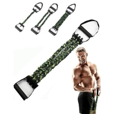 Imagem de Wusinsz Expansor de peito para peito e braços, faixas de resistência ajustáveis para mulheres e homens – 5 níveis de academia em casa, treino na parte superior do corpo com alças antiderrapantes (1