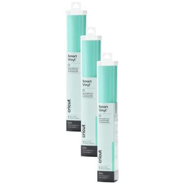 Imagem de Pacote com 3 rolos de vinil Cricut Smart Removable Mint de 3 pés (13 x