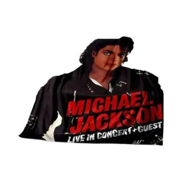 Imagem de Cobertor Super Macio Michael J-Jackson De Alta Qualidade Para Viagem, 