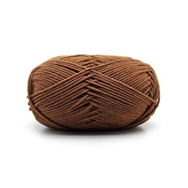 Imagem de Fio de Algodão Leite Grosso Macio para Crochê e Tecelagem Lã Tricô Artesanal DIY Projetos Artesanato como Suéter Chapéu Cachecol Sapatos Feltro com Agulha Molhado Fiação