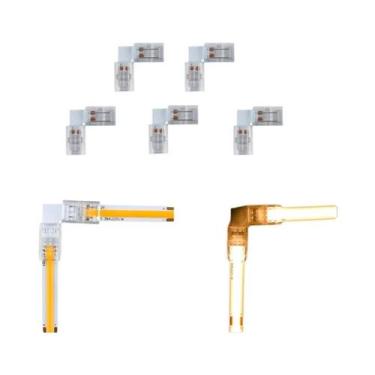 Imagem de Conectores De Fita LED COB 8mm 10mm 2 Pinos 5 Peças Terminal De Extens