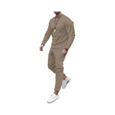 Imagem de Conjunto De Moletom Masculino Quente 2025, Duas Peças, Camiseta De Cor