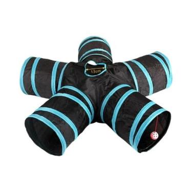 Imagem de Túnel Para Gatos Dobrável E Respirável, Brinquedo Simulador De Caça Pa