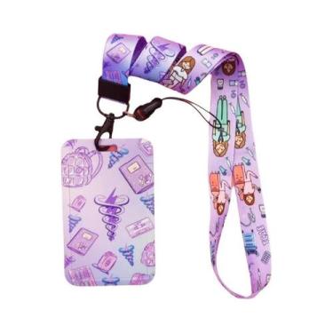 Imagem de Porta-Crachá De Identificação Para Enfermeiros E Médicos Com Cordão Pa