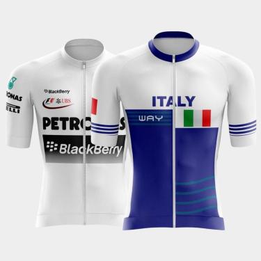 Imagem de Combo 2 Camisas Premium de Ciclismo Masculinas Manga Curta Respirável Proteção Uv-Masculino