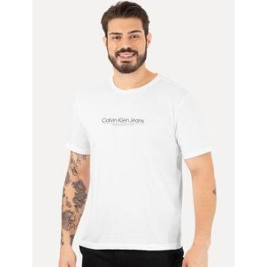Imagem de Camiseta Calvin Klein Jeans Slim Centro Cidades Branca-Masculino