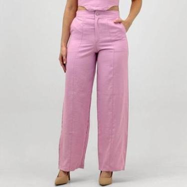 Imagem de Calça Dink Pantalona em Tecido Feminina-Feminino