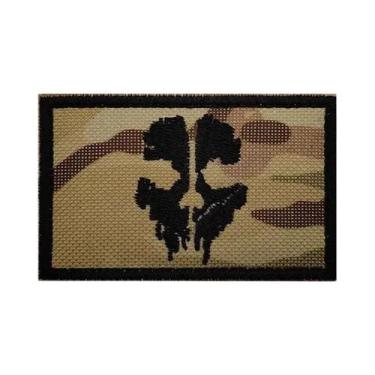 Imagem de Máscara Ghost Face Call of Duty Com Aplique De Tecido, Bordado, Patche