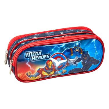 Imagem de Estojo Duplo Infantil Masculino Heroes ES42118 - Seanite