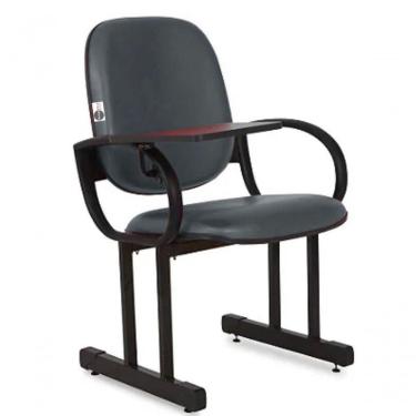 Imagem de 01 Cadeira Para Auditório Com Prancheta Linha Dallas Auditório Cinza