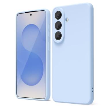 Imagem de oakxco Capa para Samsung Galaxy S26 com aderência de silicone líquido, linda fina e macia de borracha TPU lisa de gel para mulheres, meninas, design estético, protetor sólido fosco e à prova de choque