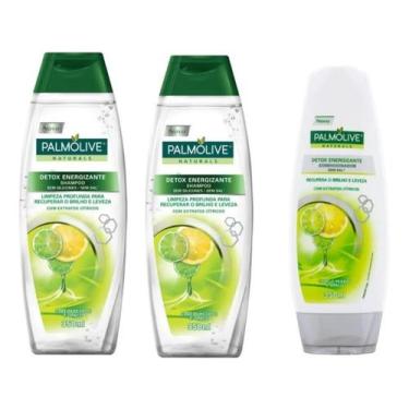 Imagem de Kit 2 Shampoo+1 Condicionador PALMOLIVE DETOX Energizante