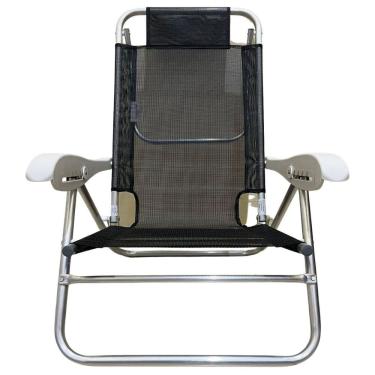 Imagem de Cadeira Reclinavel Preguiçosa Sanete Ronchetti 120 Kg 05 Pos Cor Preto