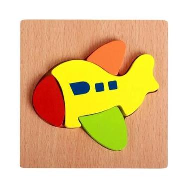 Imagem de Quebra-Cabeça De Madeira Colorido Montessori Para Crianças, Brinquedo 