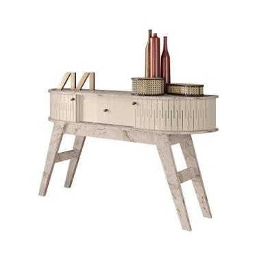 Imagem de Aparador Estoril Calacata/Off White - VRK COMERCIO ON-LINE - MADETEC M