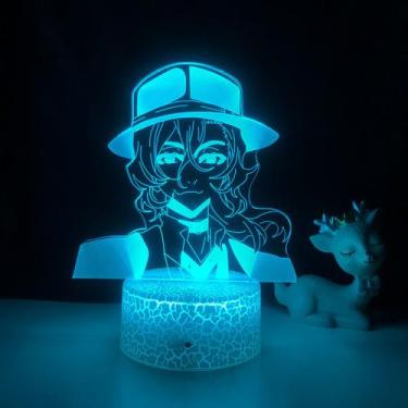 Imagem de Anime 3D Night Light Bungo Stray Dogs Dazai Osamu Akutagawa - Taiyuank
