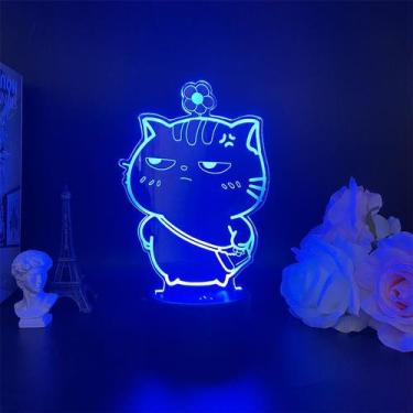 Imagem de Luz noturna USB Little Rascally Cat Potato-Kun 3D Illusion - Taiyuanke