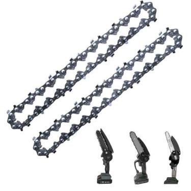 Imagem de Corrente Mini Motosserra 18 Dentes Kit 2 Peça 6 Polegadas Reposiçao Se