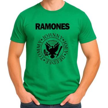 Imagem de Camiseta Camisa Adulto Feminina Masculina Algodão Banda de Rock Ramone