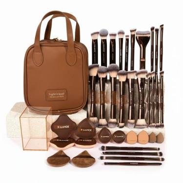 Imagem de Conjunto de Pincéis 38 peças MAANGE com Esponjasee Bolsa - Beili, Marr