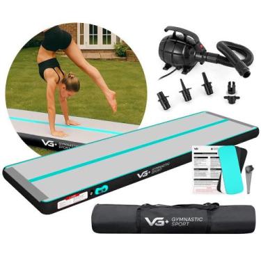 Imagem de Tapete Colchão Ginástica Inflável 4 Metros com Bomba Elétrica VG Plus,