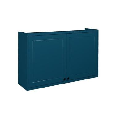 Imagem de Armário Aéreo Évora 2 Portas Azul Órion 120 cm - Modern