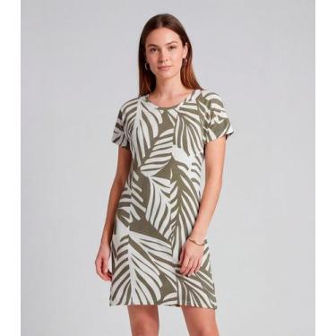 Imagem de Vestido Básico Com Gola Redonda Infinita Cor Verde, P, Verde