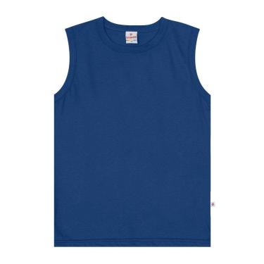 Imagem de Regata infantil menino em meia malha Brandili-Azul