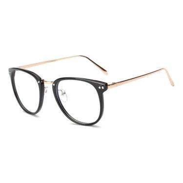 Imagem de Armação Óculos Grau Feminino Redondo Elegante Leve
