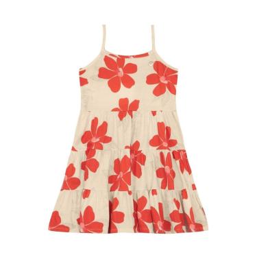 Imagem de Vestido infantil menina de flores colorido Brandili -Natural