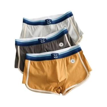 Imagem de Cuecas Masculinas 100% Algodão Respirável, Antibacterianas, Com Cintur