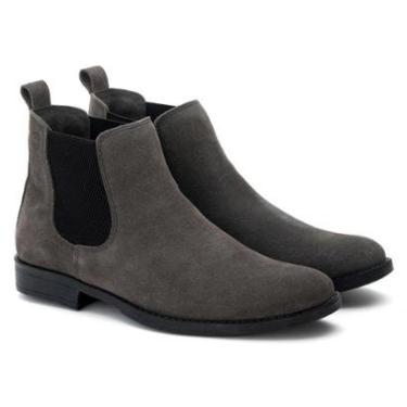Imagem de Botina Chelsea Masculina Couro Camurça Casual-Masculino
