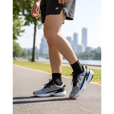 Imagem de Tênis Fila Masculino Recovery Preto Cod: 16989, Cinza, Claro, 41 BR