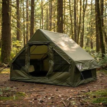Imagem de Barraca de Camping Inflável Challet para 3 ou 4 Pessoas  Montagem Rápi