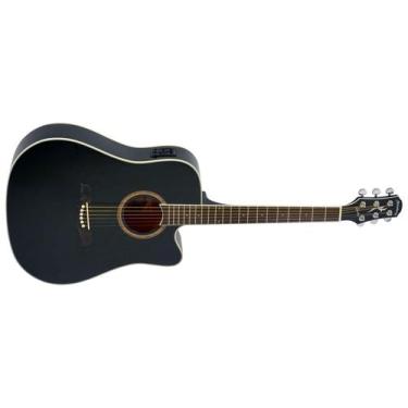 Imagem de Violão Eletroacústico Aço Folk London LE30C BK Preto Fosco Strinberg