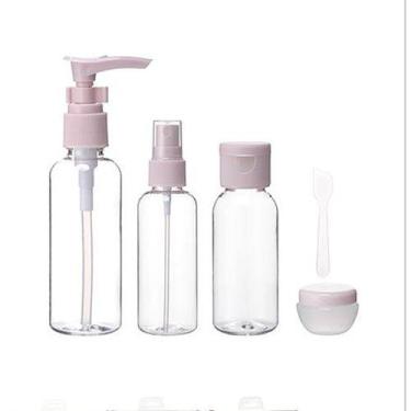 Imagem de Kit de frascos para viagem, com 5 unidades Cosmetic - Rosa - MINISO