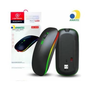 Imagem de Mouse Sem Fio 2.4GHz Kapbom KA-618 Conforto e Estilo - GENERICO, ROSA