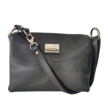 Imagem de Bolsa transversal com argolas smartbag couro, Preto, UN