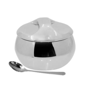 Imagem de Açucareiro em Aço Inox 9,5x9,5x7cm - Dolce Home