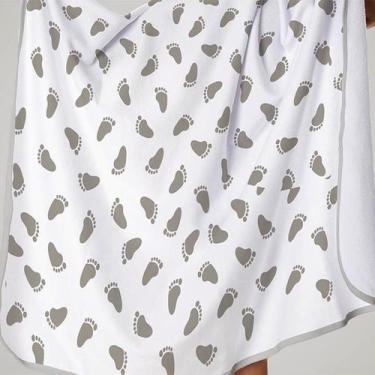 Imagem de Toalha Baby C/ Capuz Tecebem Estampada Kinder Mia Branco