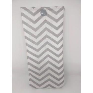 Imagem de Porta-óculos - Almofada & Cia, Chevron cinza com branco