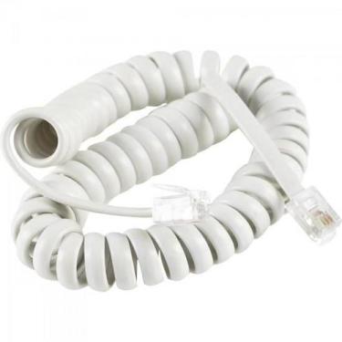 Imagem de Extensor Para Telefone RJ11 4 Vias Espiral 2m Branco Storm - PCT / 10