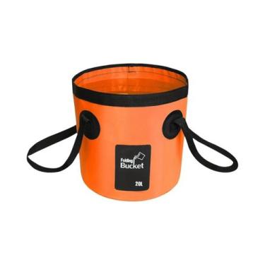 Imagem de Balde De Água Portátil E Dobrável De 20L Para Camping, Caminhadas, Via