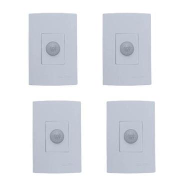 Imagem de Kit Sensor de Presença de Parede para Embutir Lente 180º - QI2M - QUAL