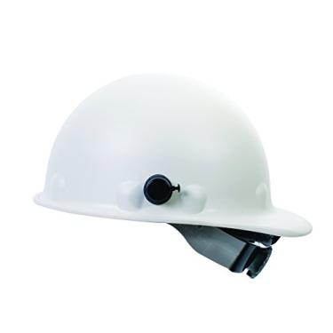 Imagem de Fibra-Metal por Honeywell P2AQSW01A000 Super Oito Swing Strap Fiber Glass Cap Style Hard Hat with Quick-Lok, Branco