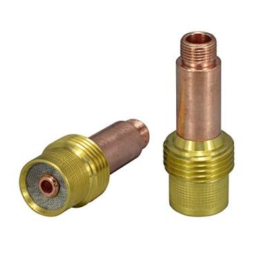 Imagem de RIVERWELD Corpo de pinça de lente de gás TIG 45V27 1/20.3 cm e 3,2 mm serve para DB SR WP 17 18 26 TIG tocha de soldagem pacote com 2