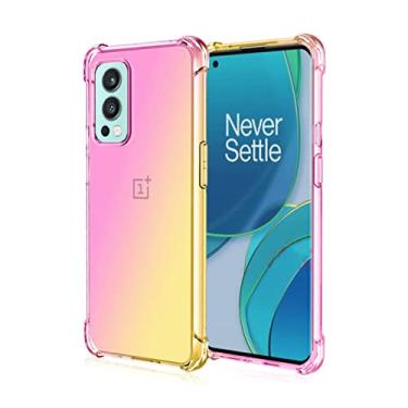 Imagem de Estojo de TPU para Air Bag de cor híbrida para Oneplus 10 Nord 2 Nord2 9 9R 8T 8 Nord CE N10 N20 N100 5G Capa protetora à prova de choque, rosa e dourado, para Nord N10 5G