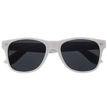 Imagem de grinderPUNCH Óculos de sol polarizados para homens e mulheres, óculos de sol retrô modernos para dirigir e pescar, proteção UV400, Branco, Large